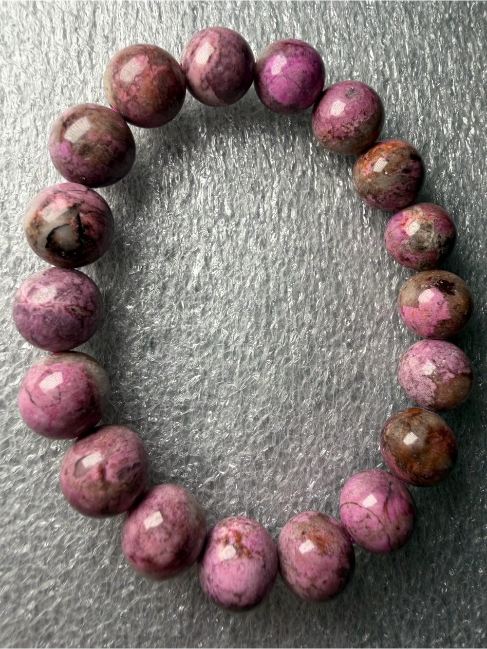Gorgeous 11MM Cobalto Calcite Natural Crystal Bracelet